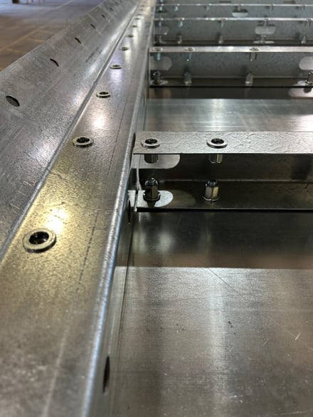 Figure 3 Inside view during assembly showing column - resized